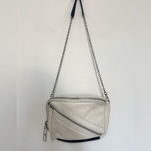 Kelsi Dagger crossbody black and white leather small purse